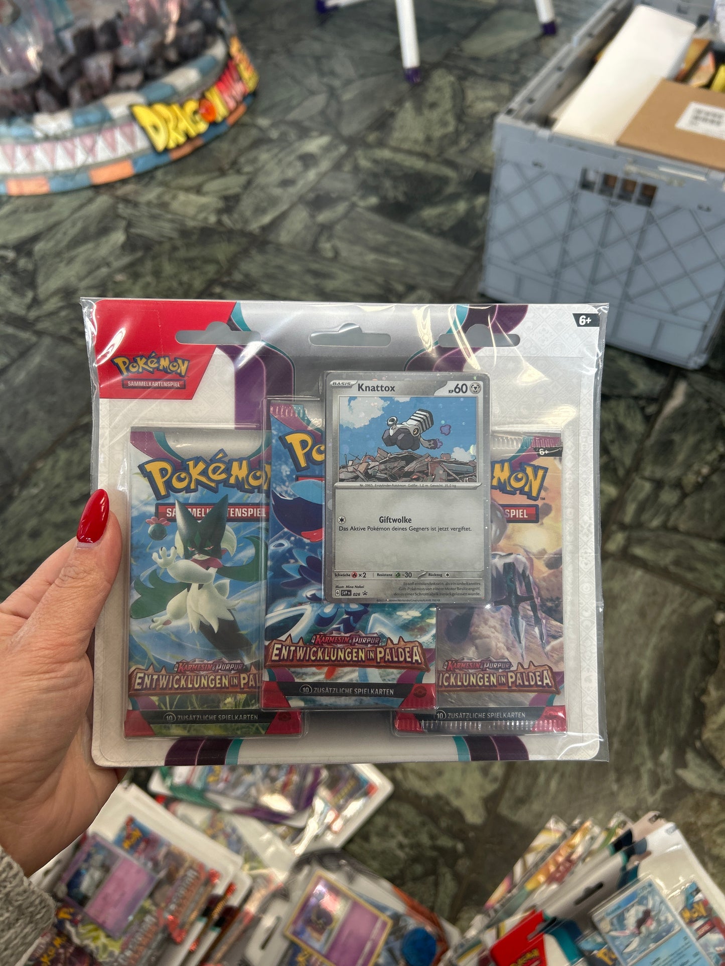 Pokémon 3 booster sammelkartenspiel Karmesin & Purpur Entwicklungen in Paldea Knattox