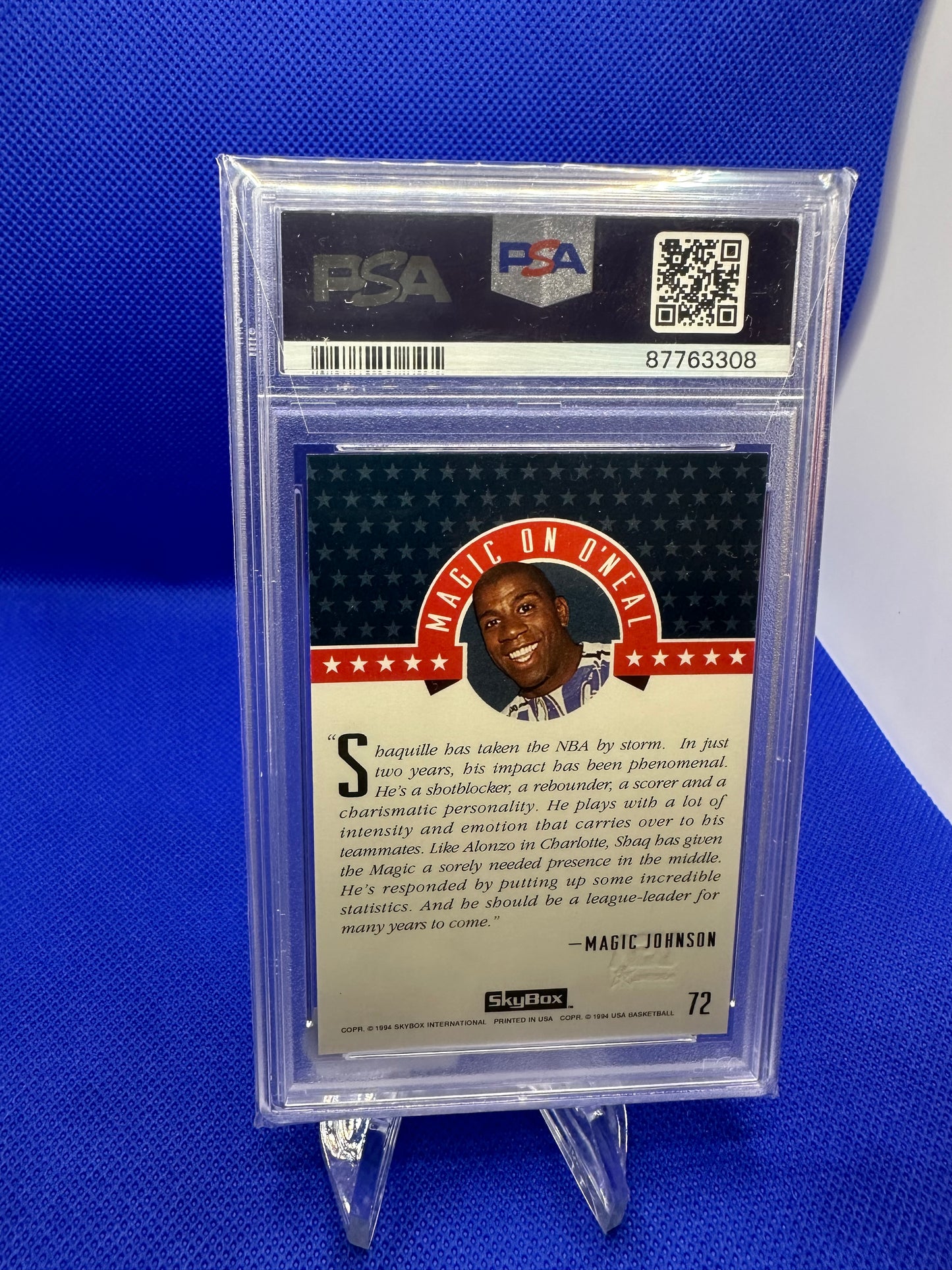 Shaquille O'Neal 1994 Skybox USA Gold PSA 9 NBA