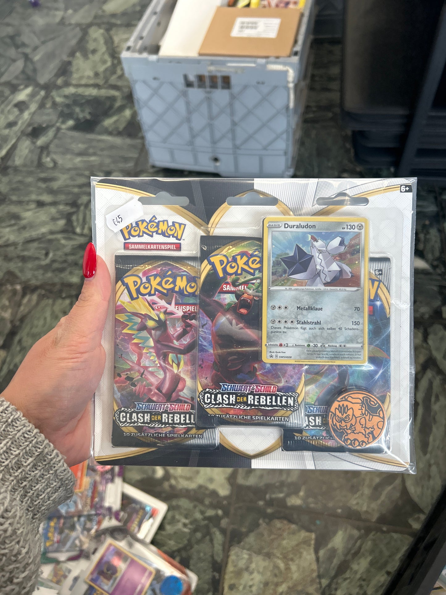 Pokémon 3 Blister Booster Schwert & Schild Clash der Rebellen Duraludon