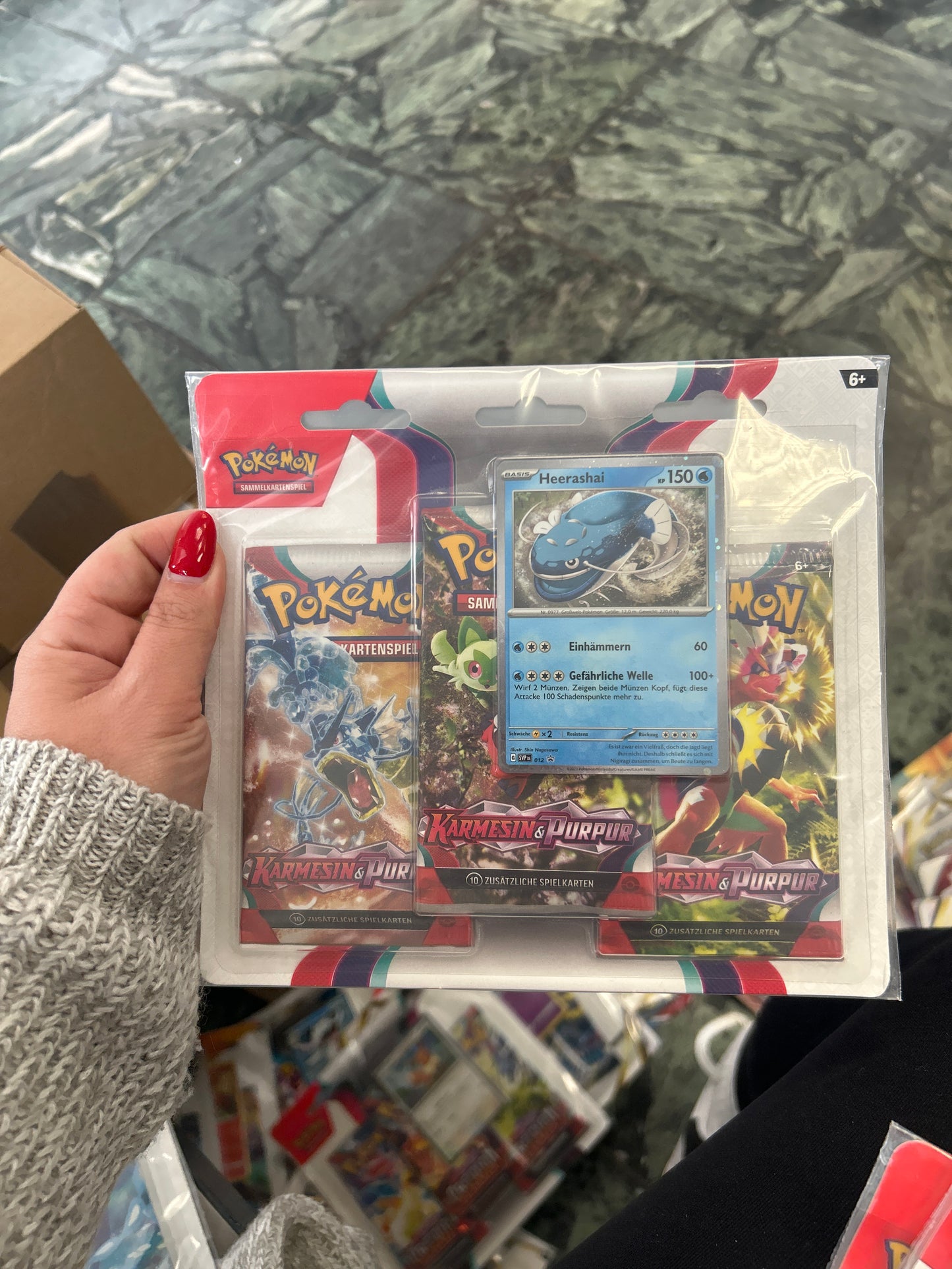 Pokémon 3 booster Karmesin&Purpur Heerashai