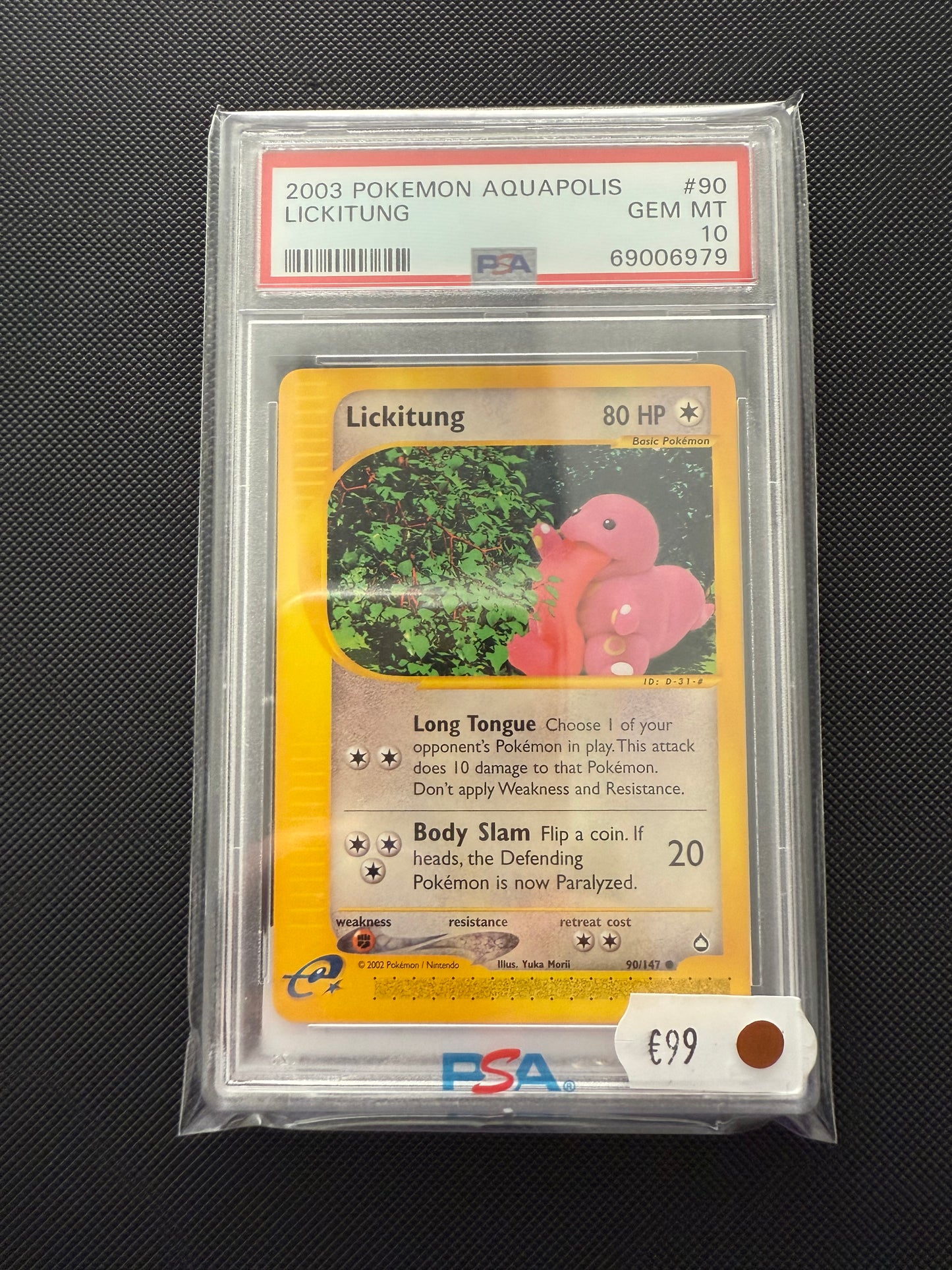 2003 Pokemon Aquapolis Lickitung PSA 10