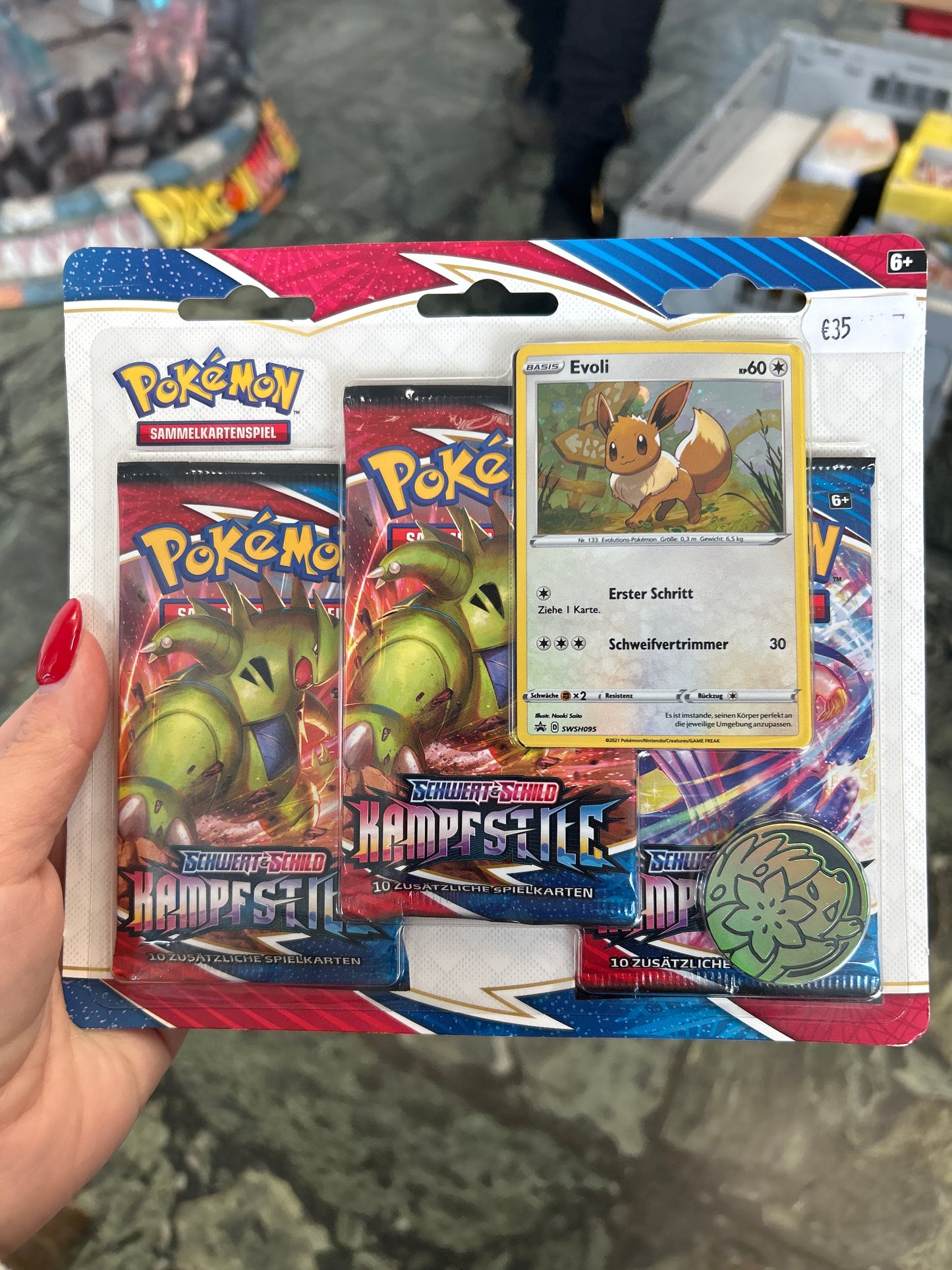 Pokémon 3 booster Sammelkartenspiel Sword & Shield Battle Styles Evoli