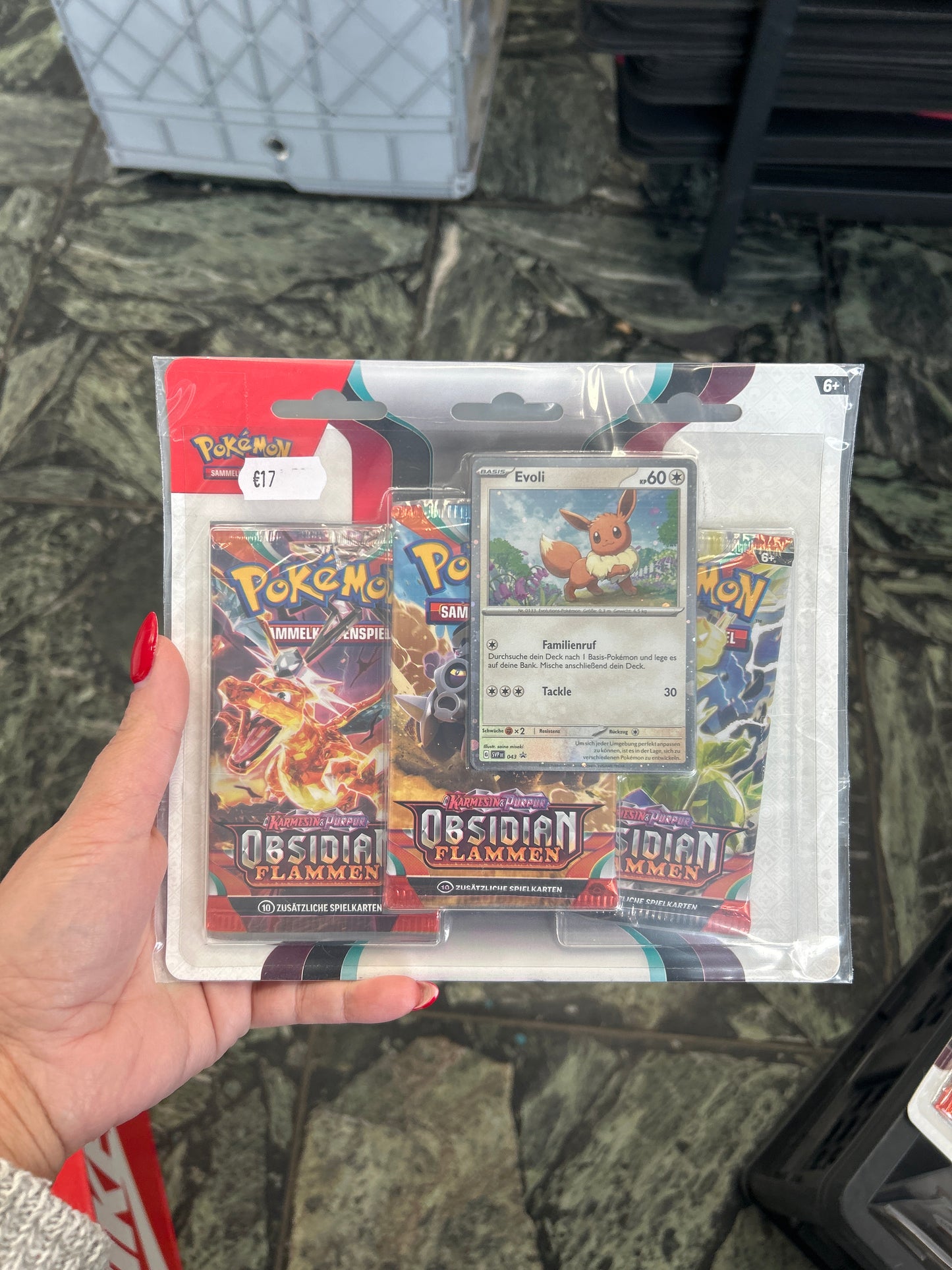 Pokémon 3 booster obsidian Flammen Karmesin&Purpur Evoli