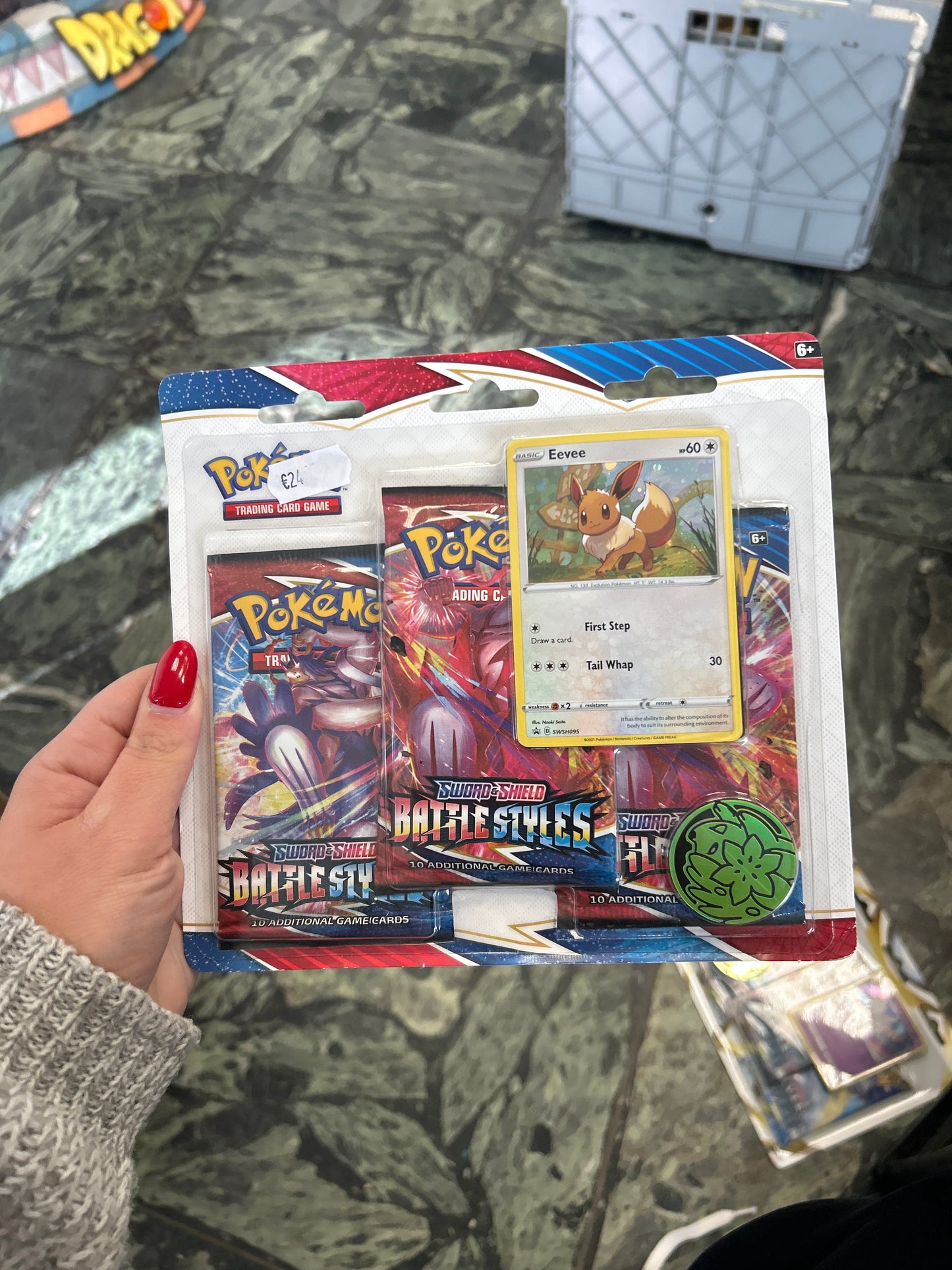 Pokémon 3 booster Sammelkartenspiel Sword & Shield Battle Styles Eevee Englisch