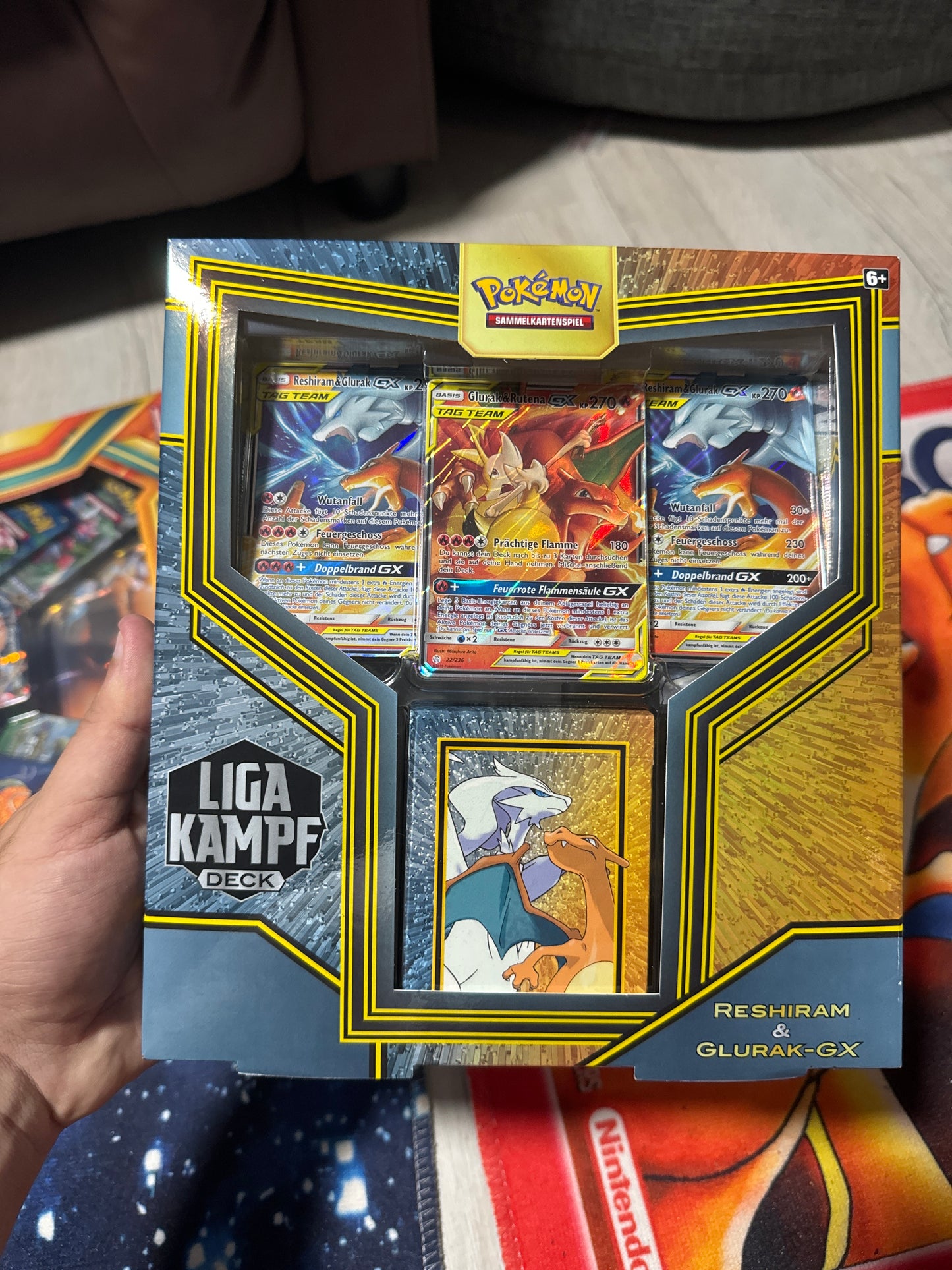 Pokemon Liga Kampf Deck reshiram Glurak Tag Team Deutsch