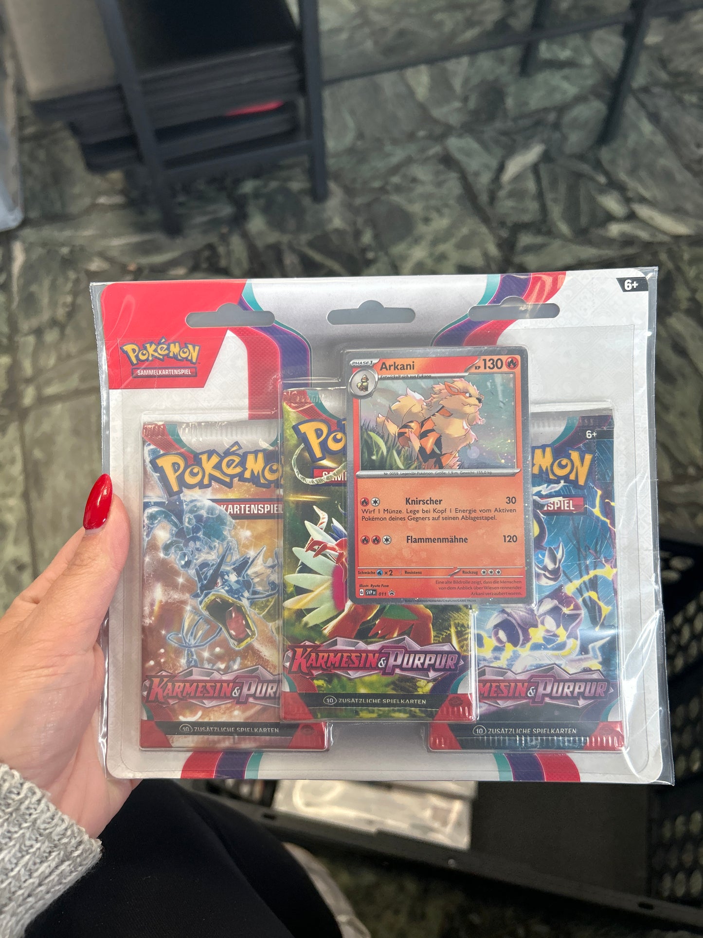 Pokémon 3 booster Karmesin&Purpur Arkani