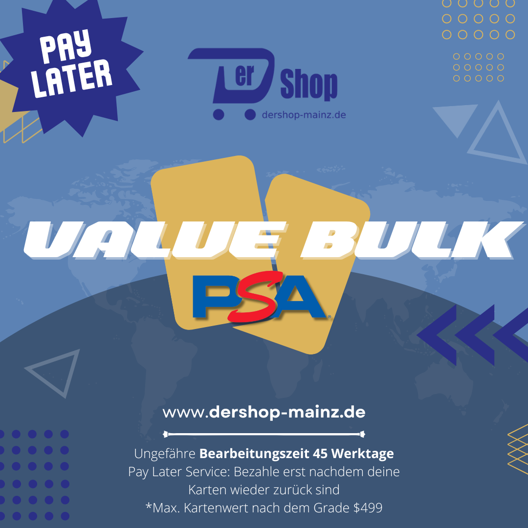 PSA Value Bulk Grading 499$ Pay Later