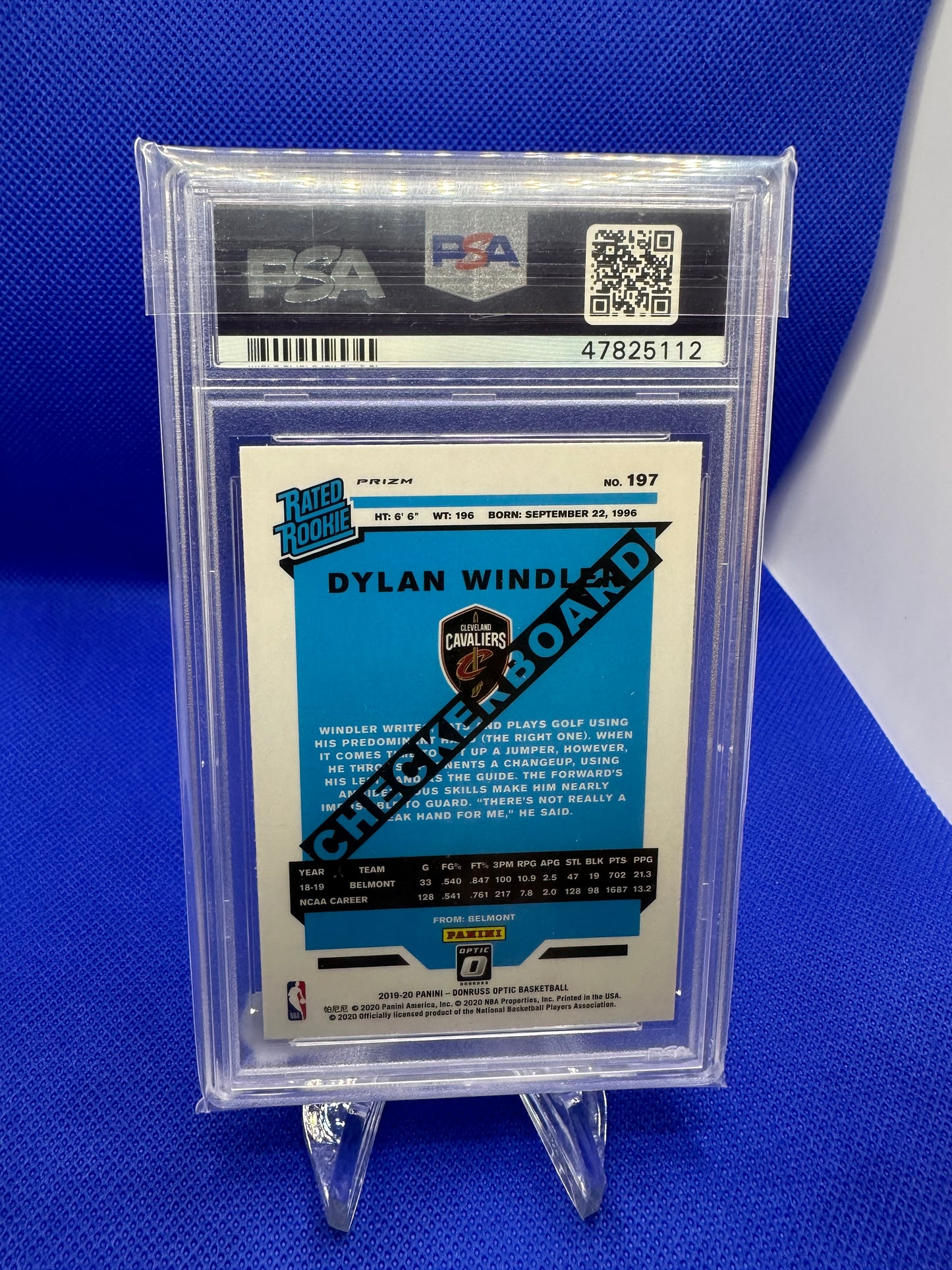 Dylan Windler 2019 Panini Donruss Optic Checkerboard PSA 8 NBA