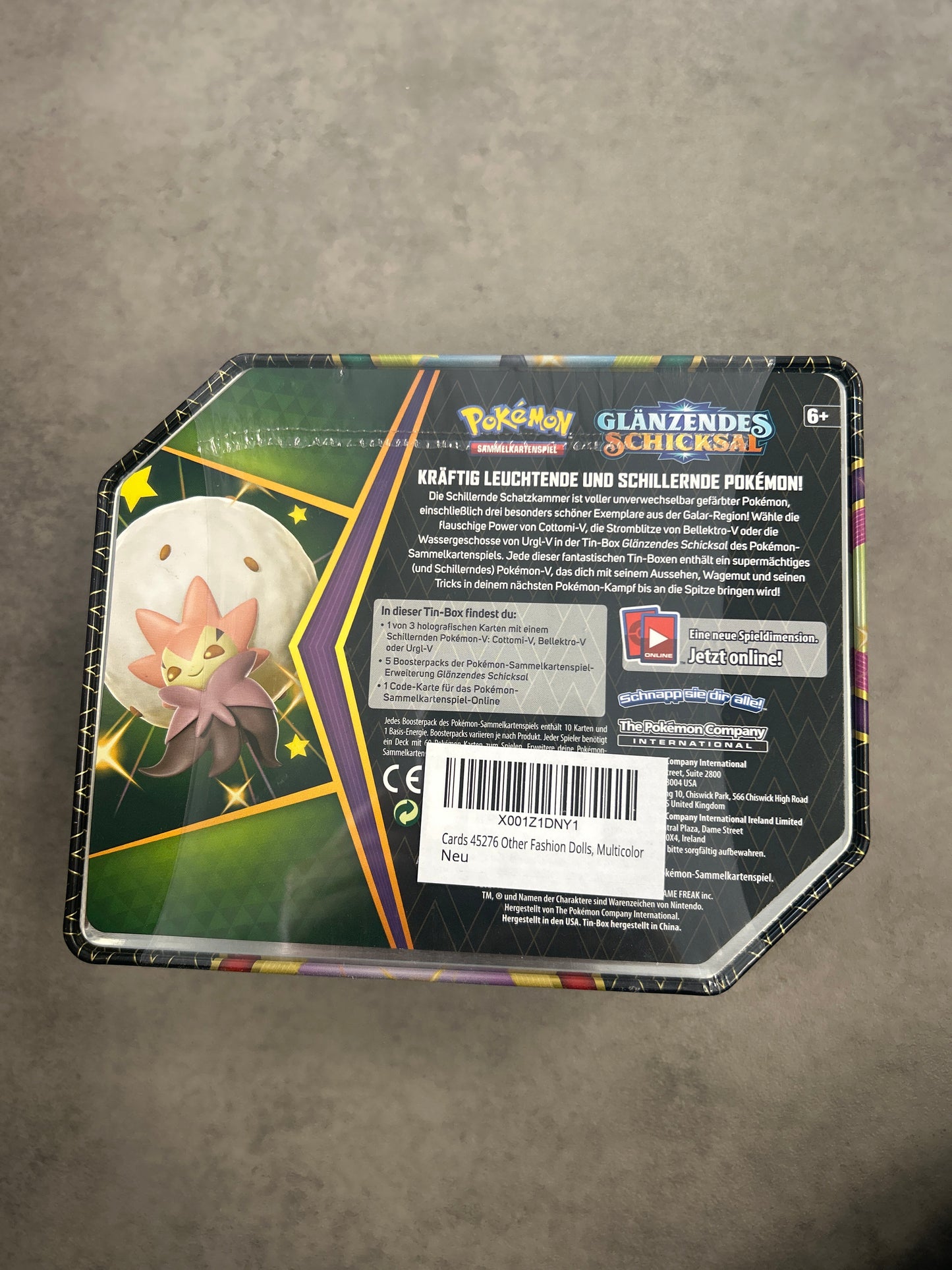 Pokémon Tin Box cottomi V glänzendes Schicksal