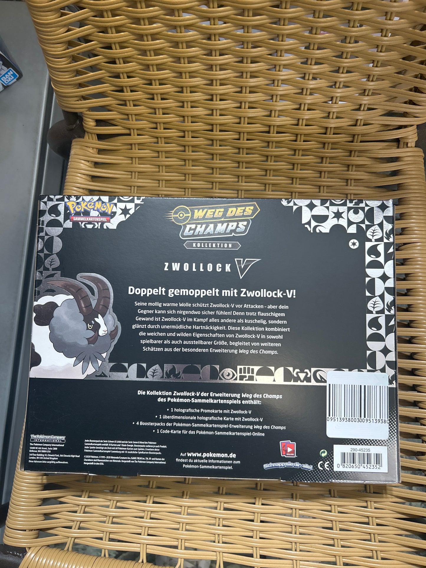 Pokémon zwollock V Kollektion Box Weg des Champs