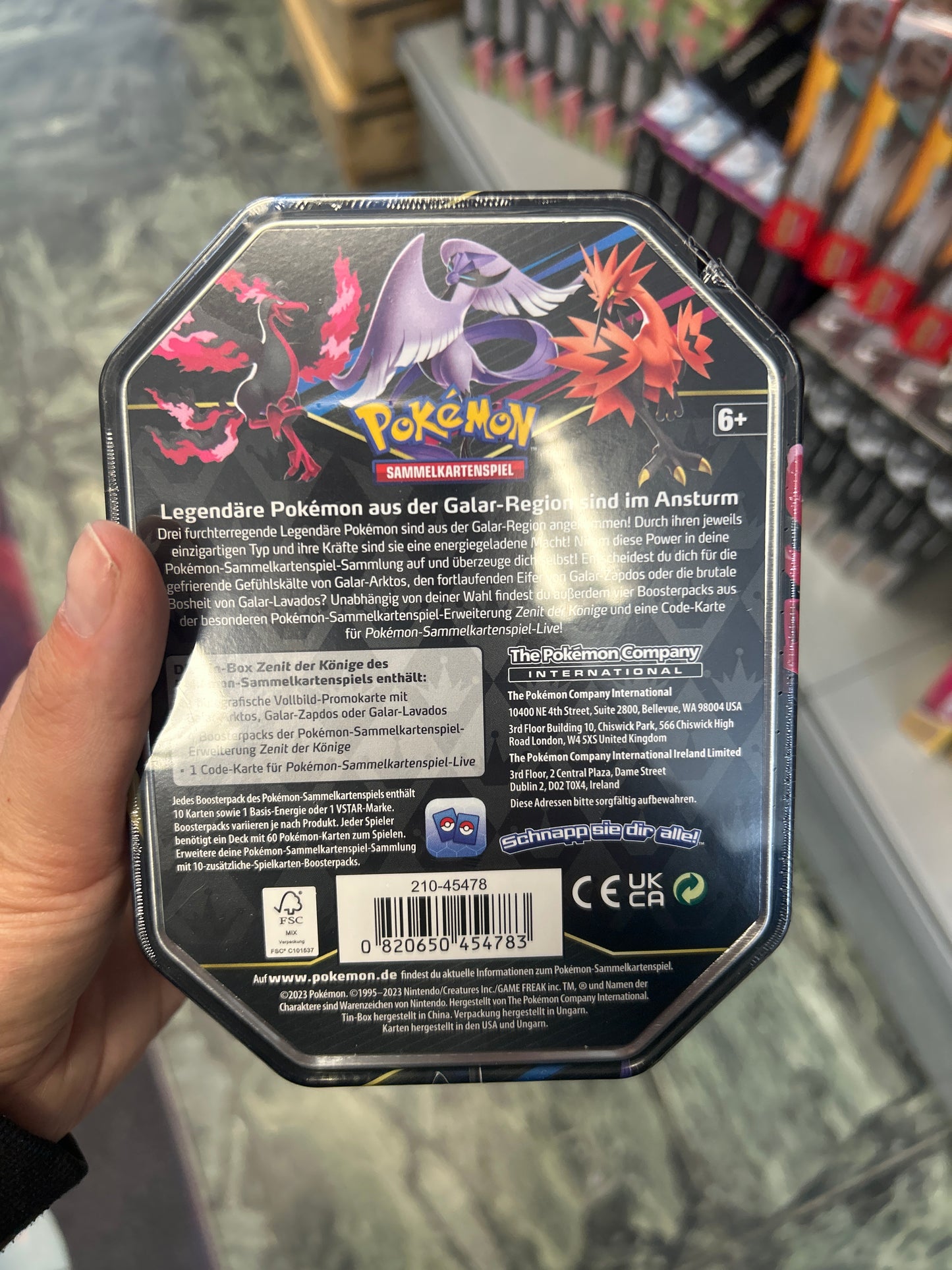 Pokémon Tin Box Galar Zapdos