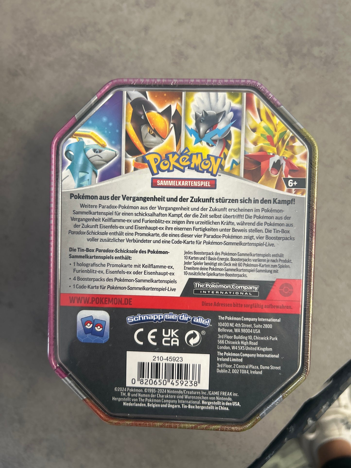 Pokémon Tin Box eisenfels Ex