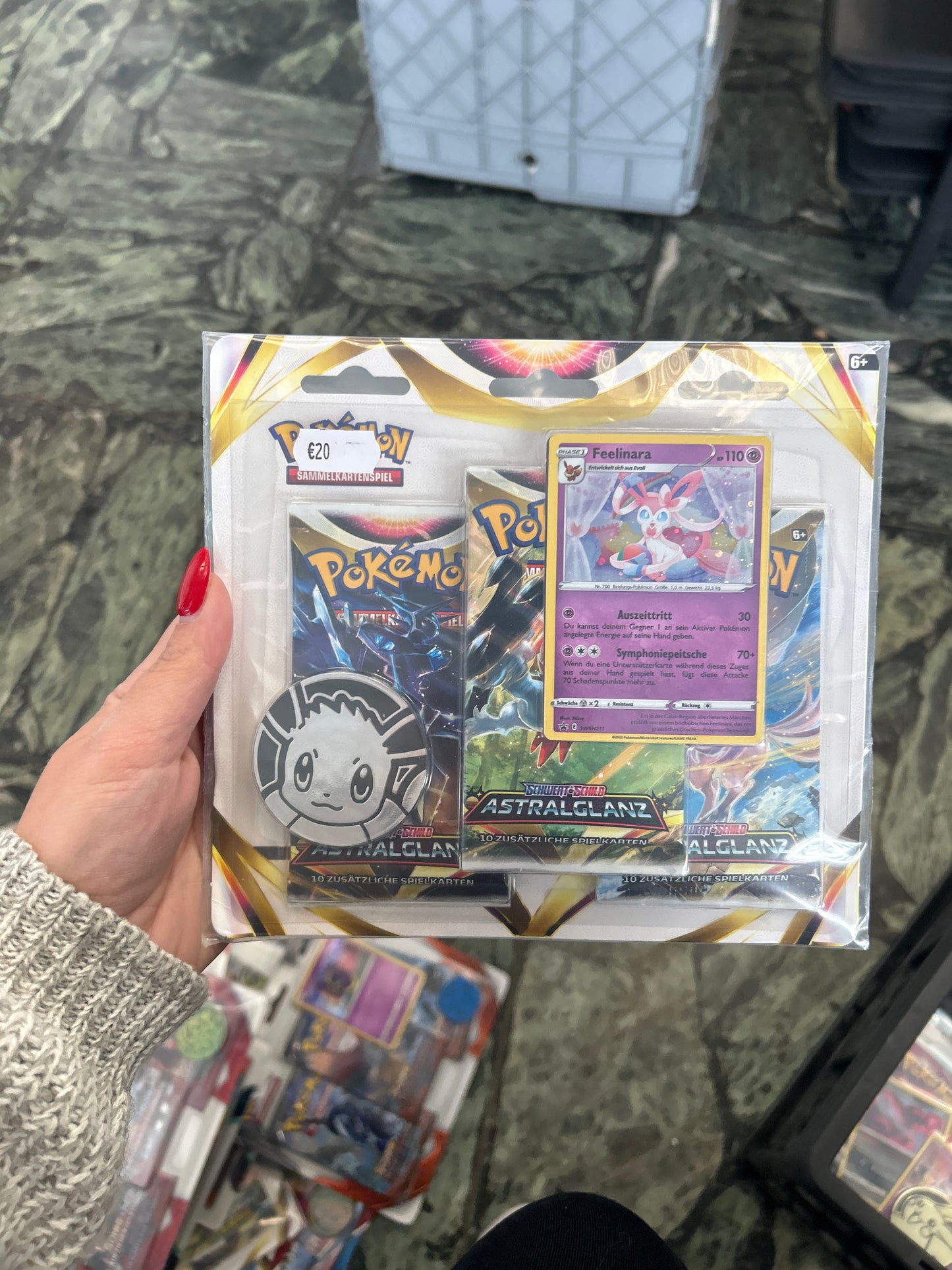 Pokémon 3 Blister Booster Schwert & Schild Astralglanz Feelinara