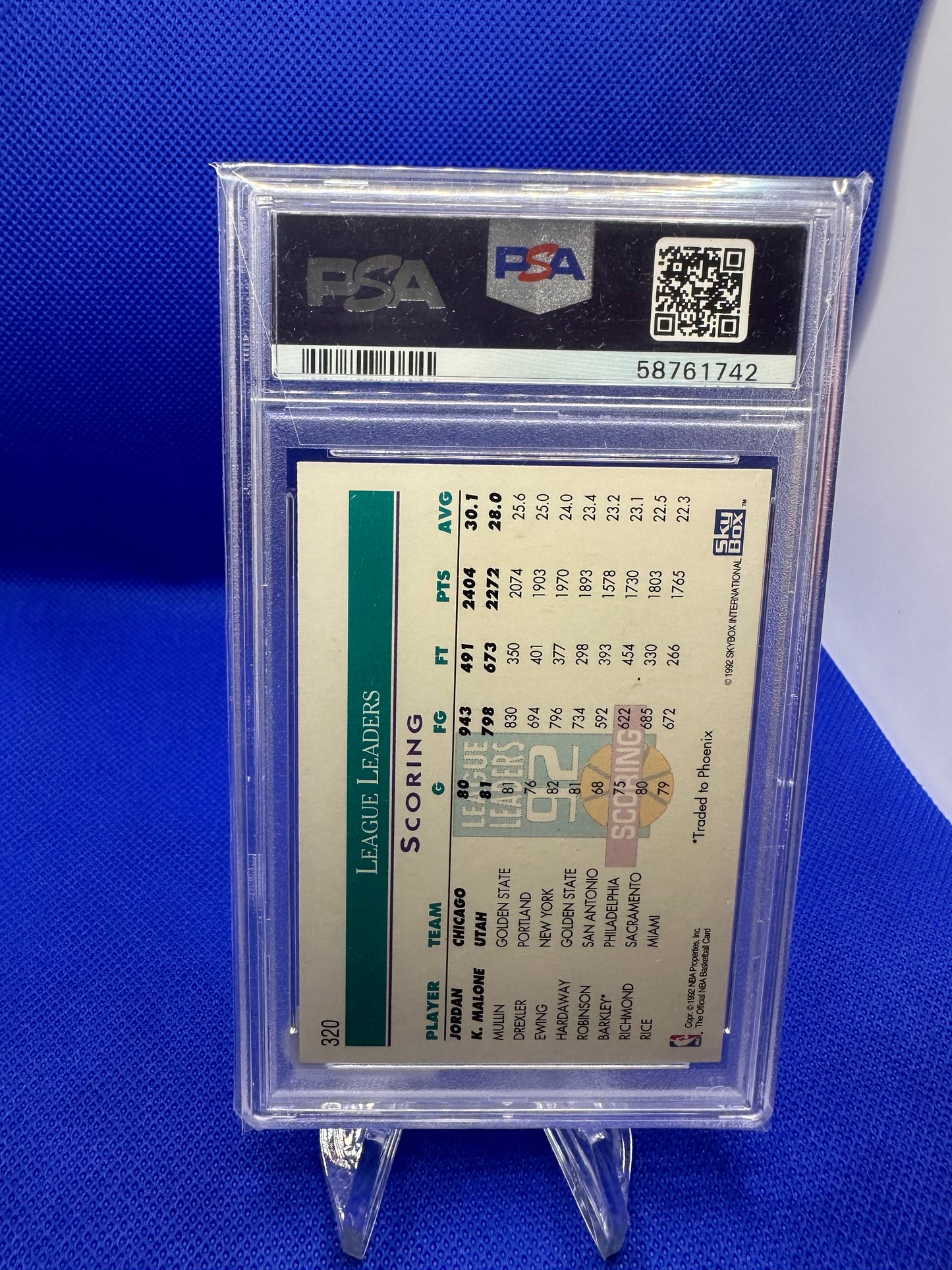 Michael Jordan/Karl Malone 1992 Hoops Psa 7 NBA
