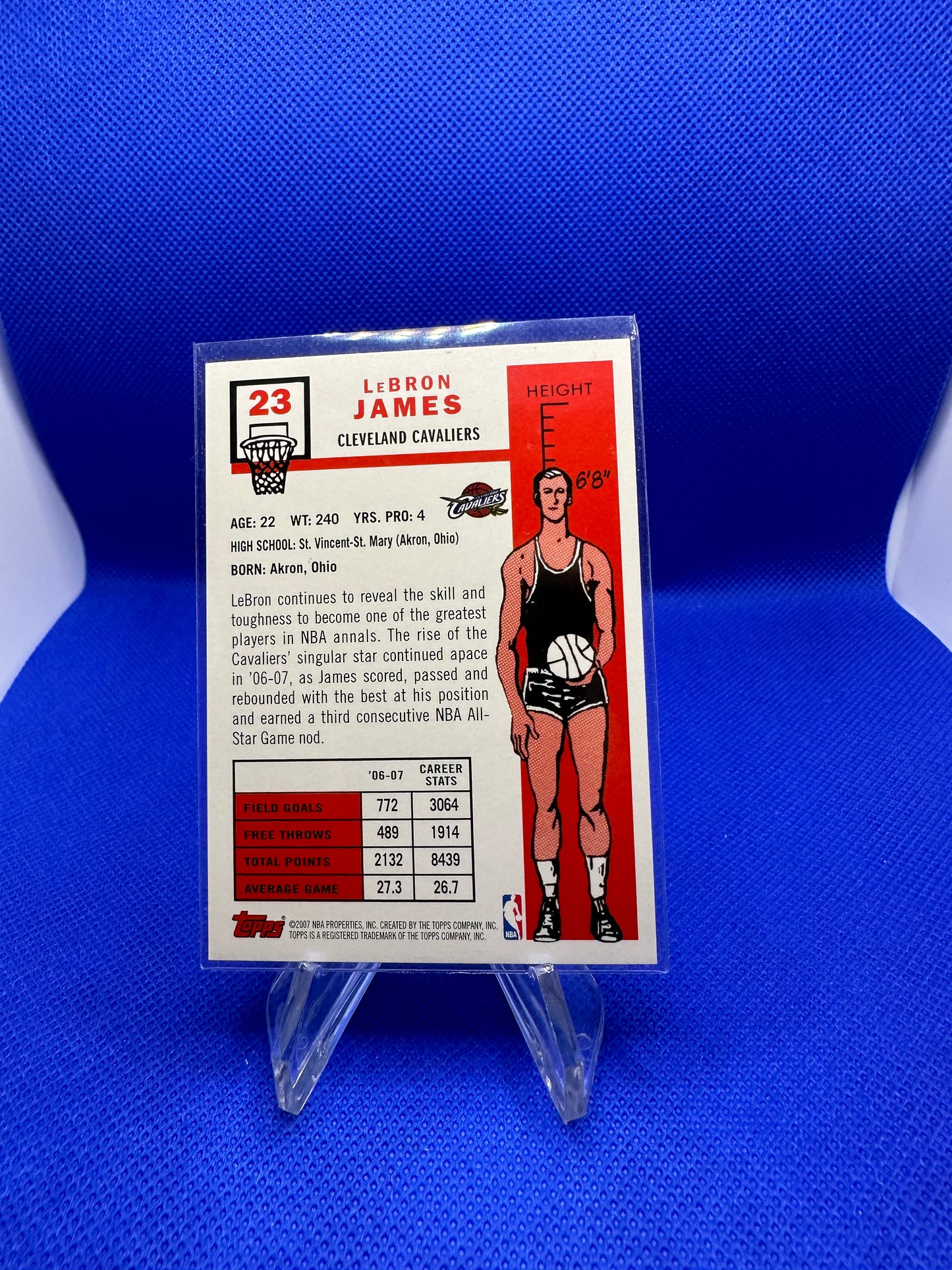 LeBron James 2007 Topps 1957-58 Variation 50th Anniversary #23