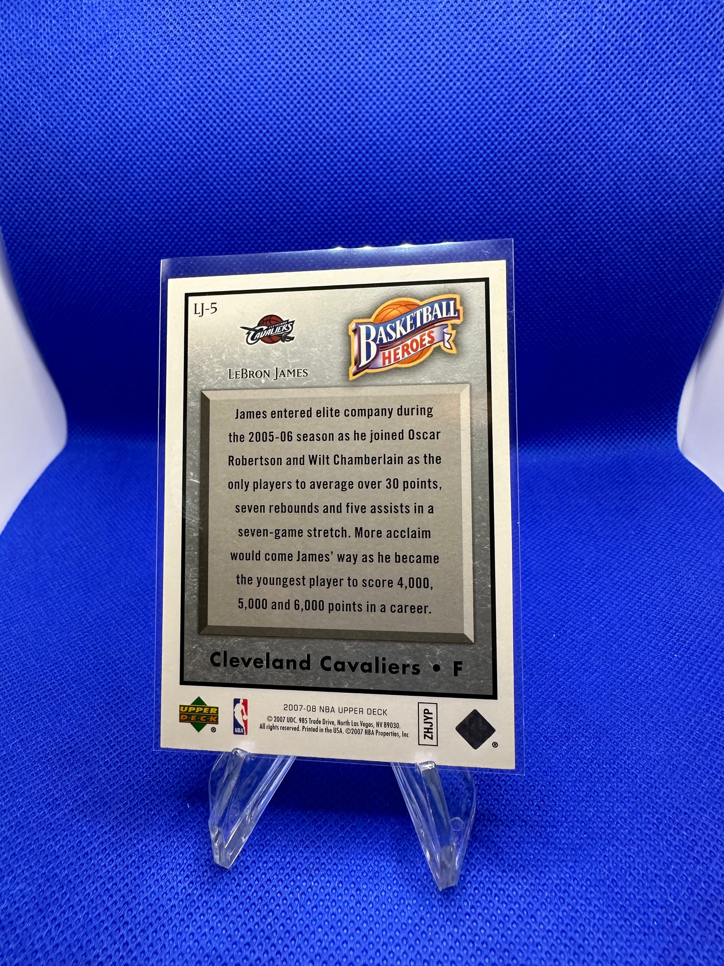 LeBron James 2007-08 Upper Deck Basketball Heroes