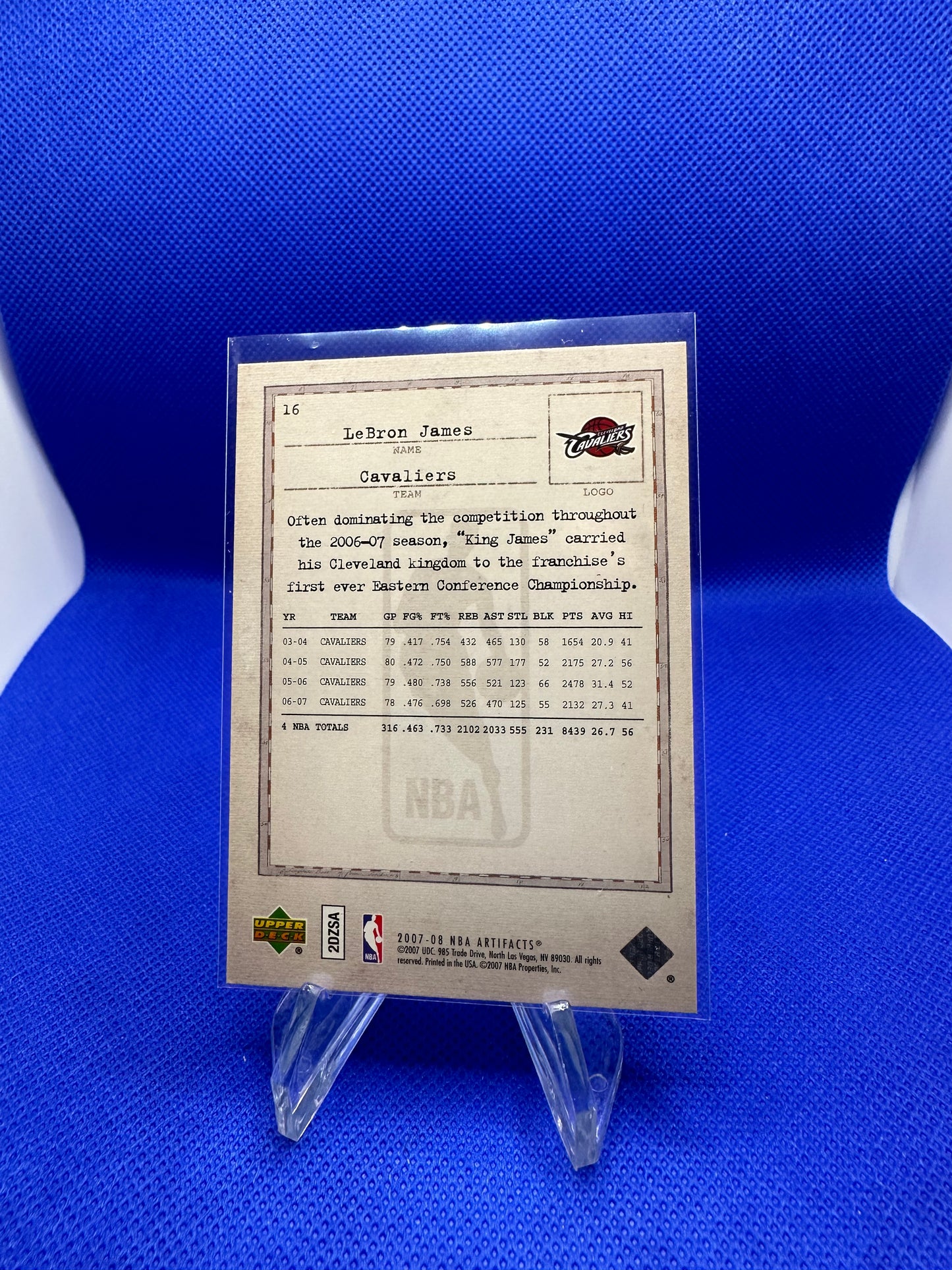 LeBron James 2007-08 NBA Artifacts