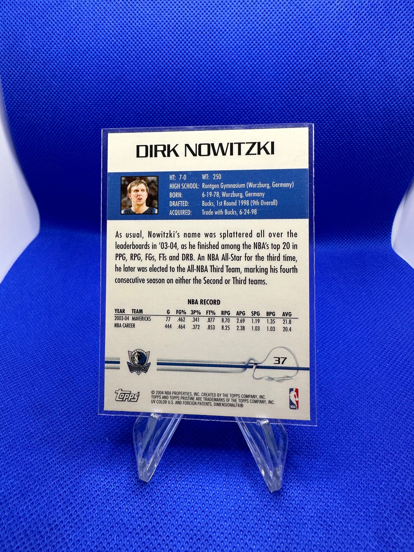 Dirk Nowitzki 2004-05 Topps Pristine #37