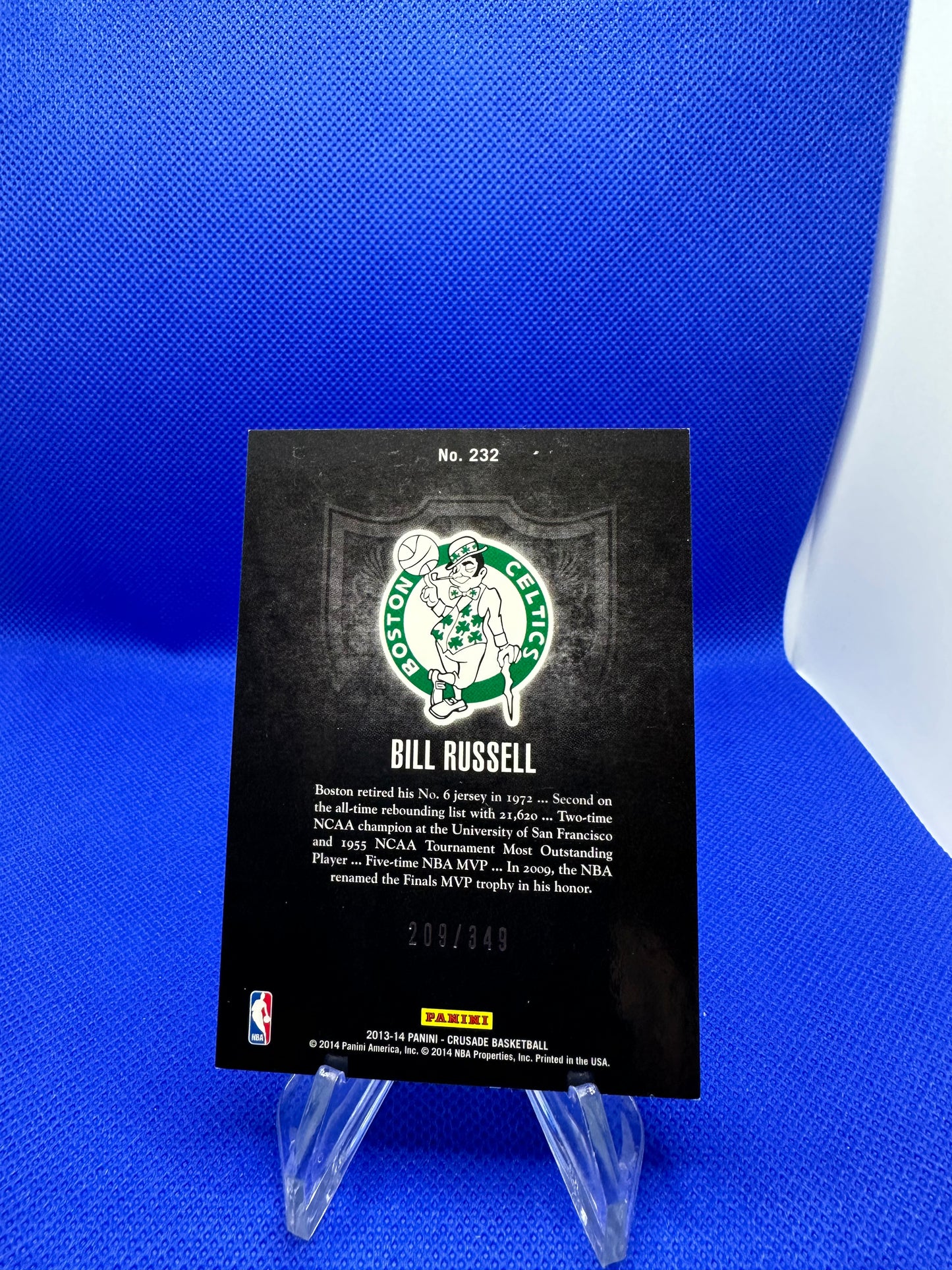 Bill Russell 2013-14 Panini Crusade Red Prizm /349