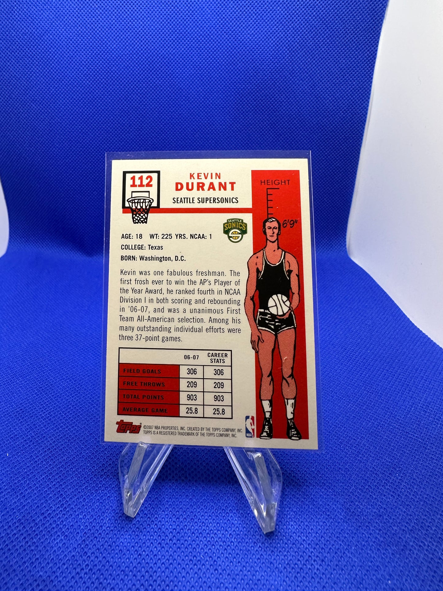 Kevin Durant 2007-08 Topps 1957-58 Rookie #112