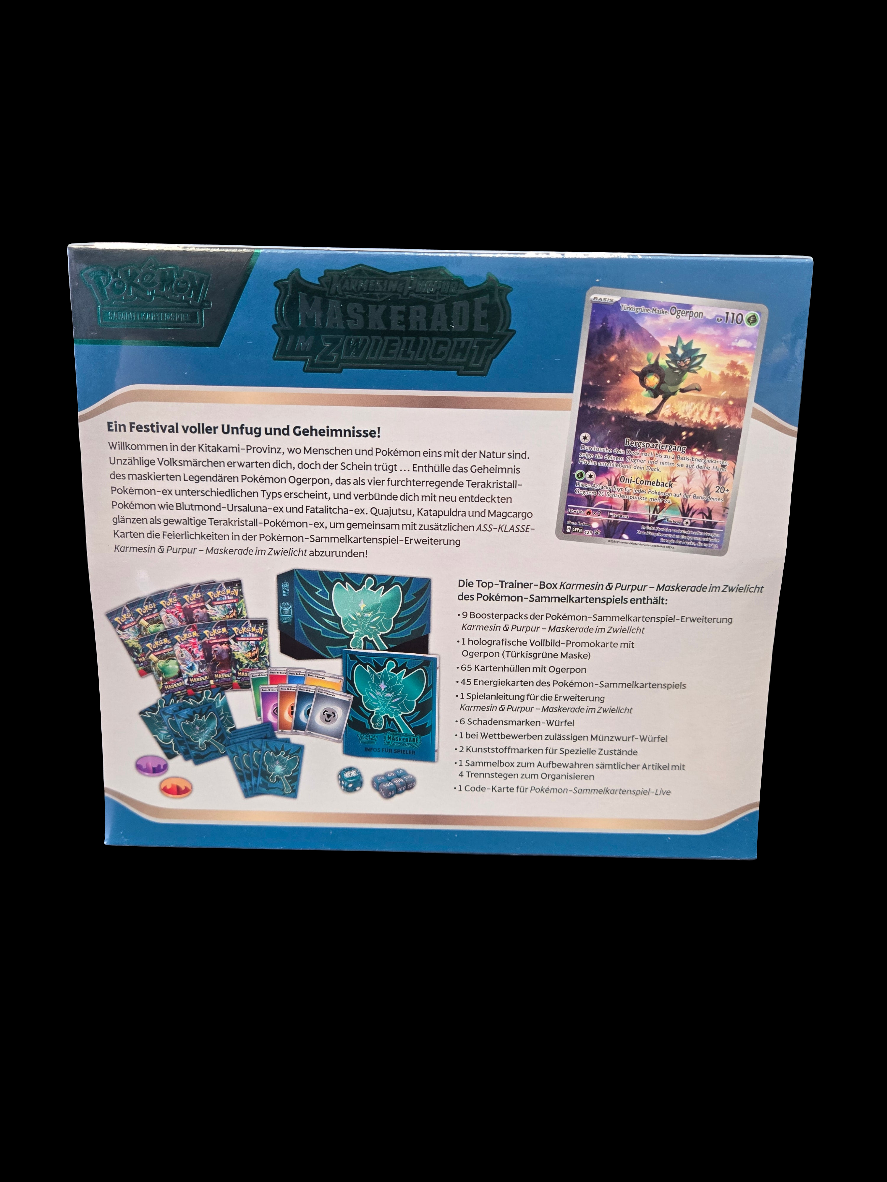 Pokémon Karmesin & Purpur Maskerade im Zwielicht Top Trainer Box
