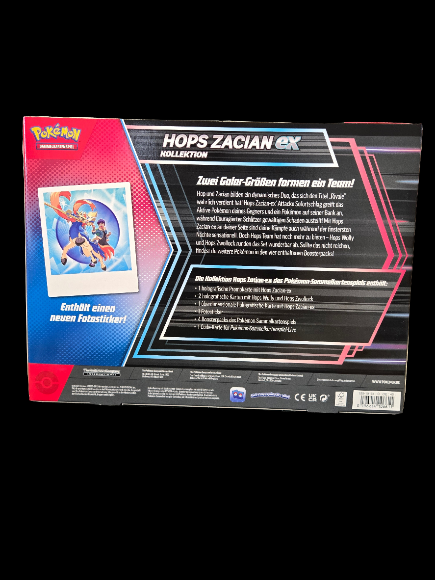 Pokémon Hops Zacian ex Kollektion