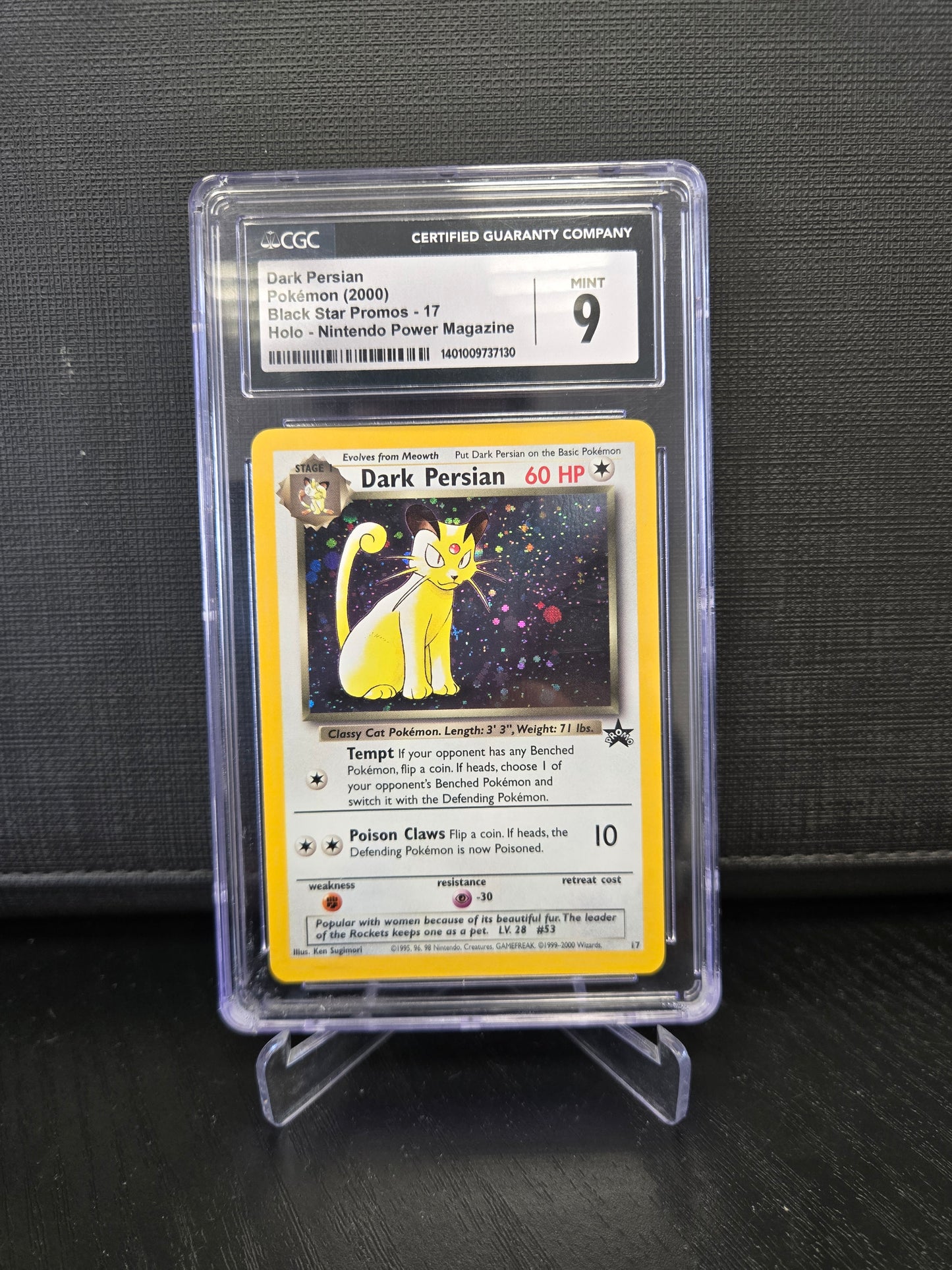 Pokémon Dark Persian WP17 CGC9