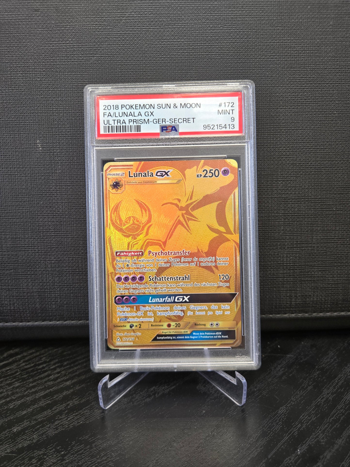 Pokémon Lunala GX UPR172 PSA9