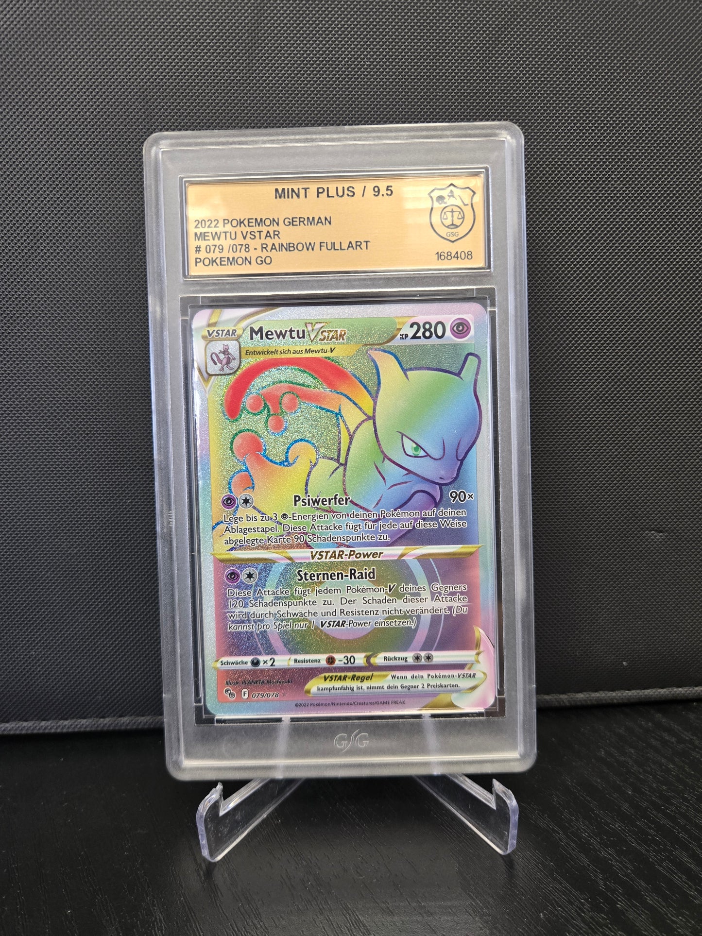Pokémon Mewtu VSTAR PGO 079 GSG9.5