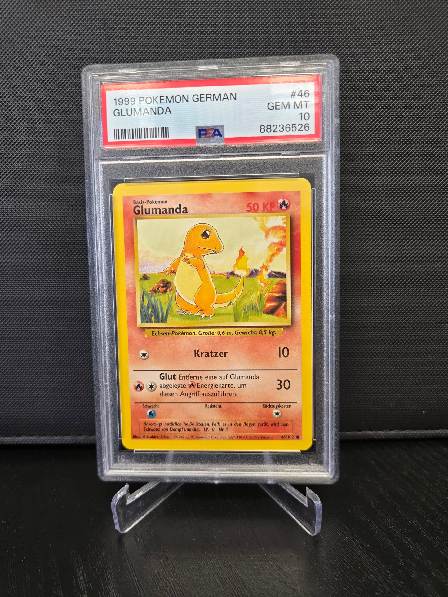 Pokémon Glumanda BS46 PSA10