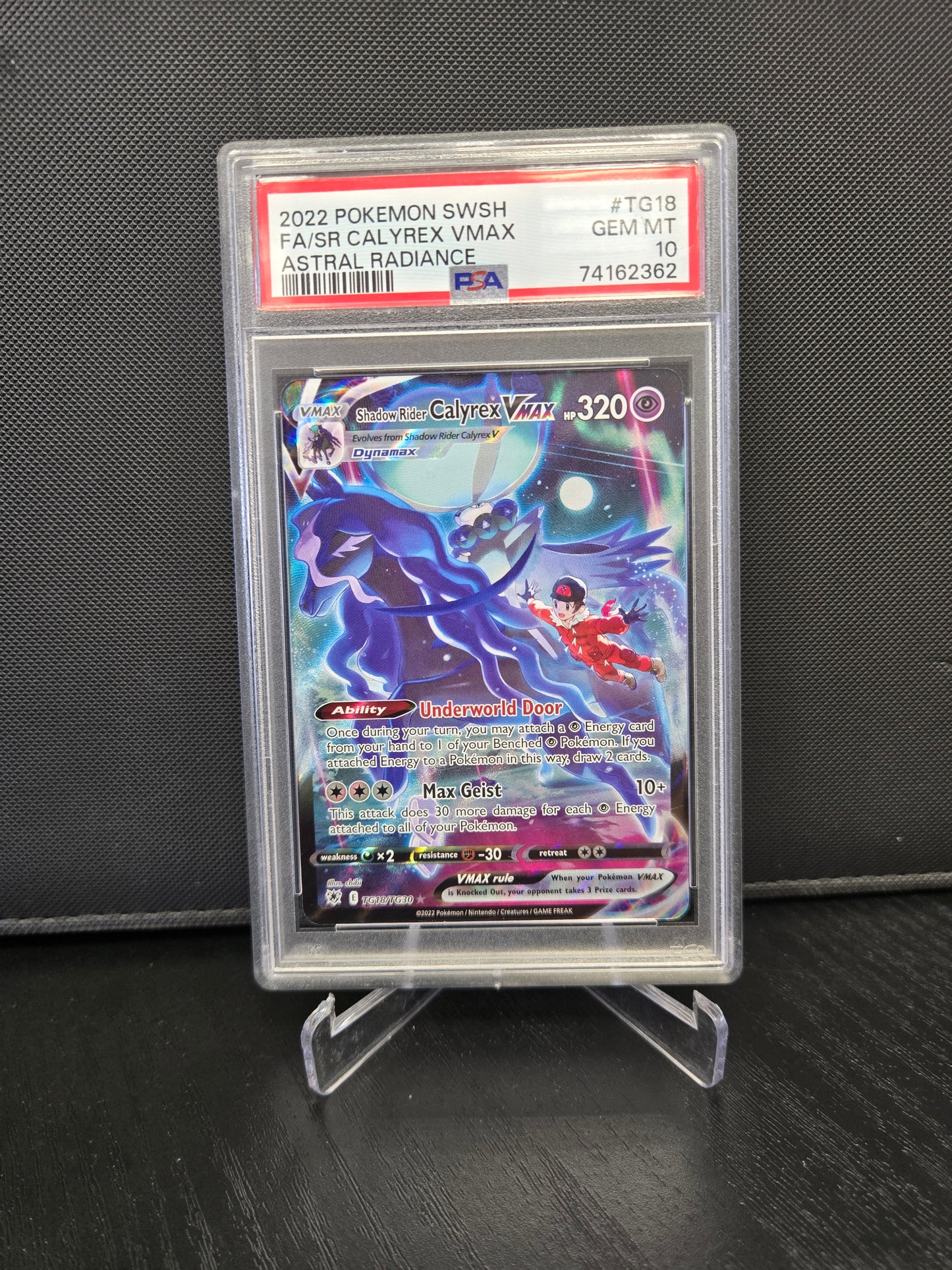 Pokémon Shadow Rider Calyrex VMAX ASR TG18 PSA10