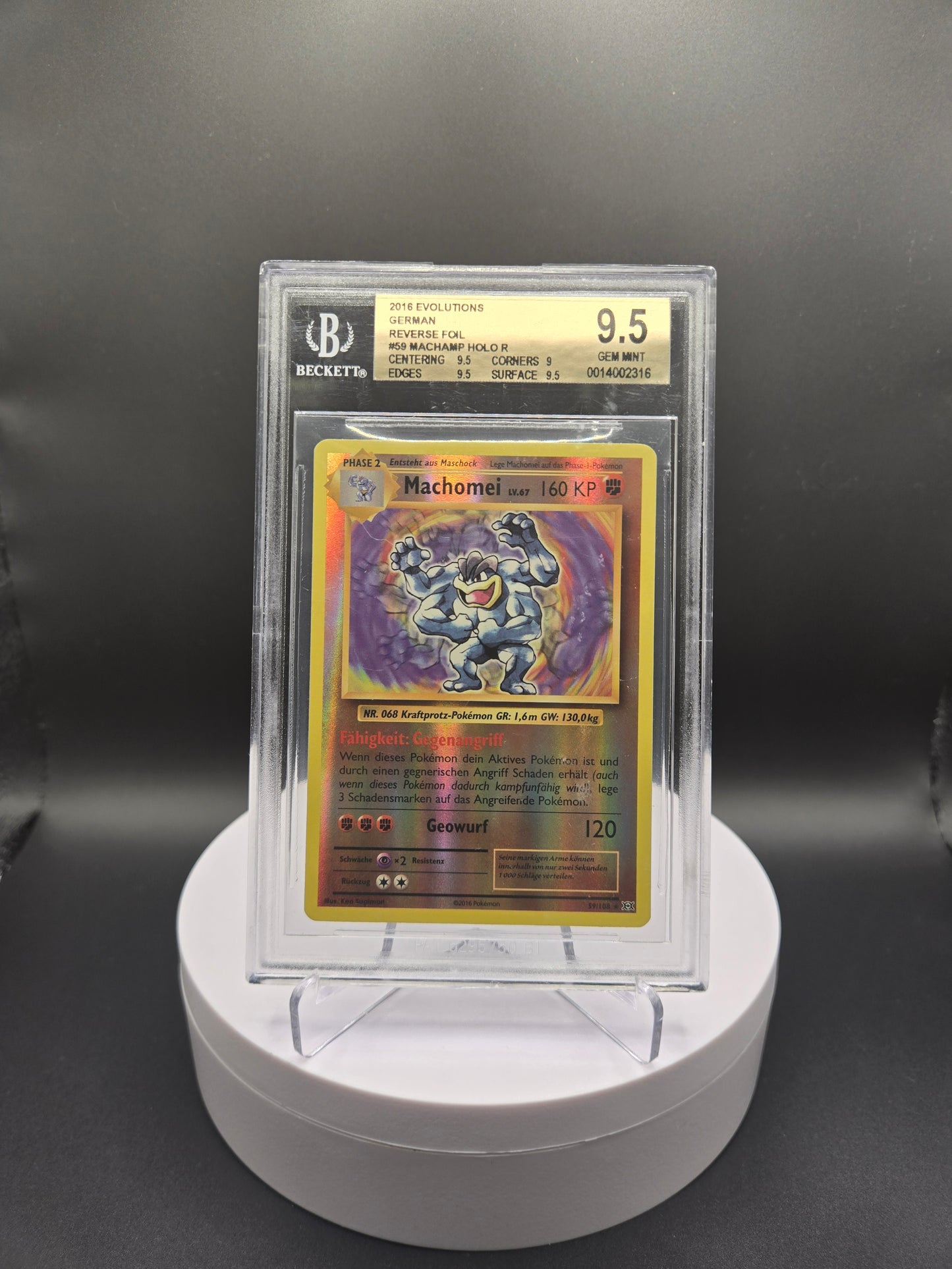 Pokémon Machomei EVO59 Beckett9.5