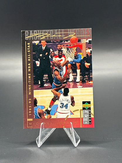 1994-95 UD (Basketball Heroes) #41 Michael Jordan (3 1/2"x5") (RARE) Jumbo Card