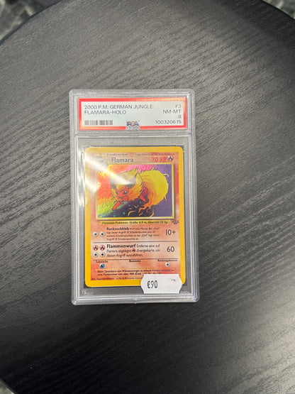 Pokémon German Jungle Flamara-Holo #3 PSA 8 Deutsch
