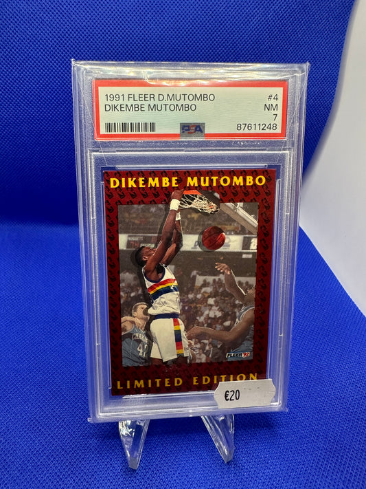 Dikembe Mutombo 1991 Fleer Limited Edition PSA 7 NBA