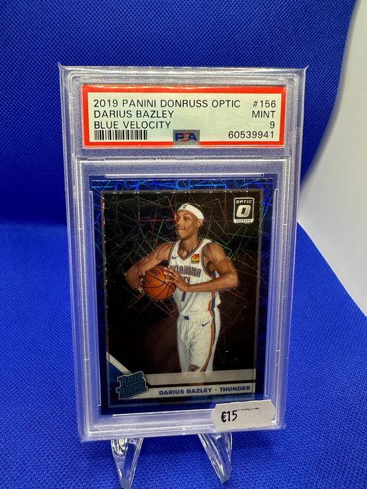 Darius Bazley 2019 Panini Donruss Optic Blue Velocity PSA 9 NBA