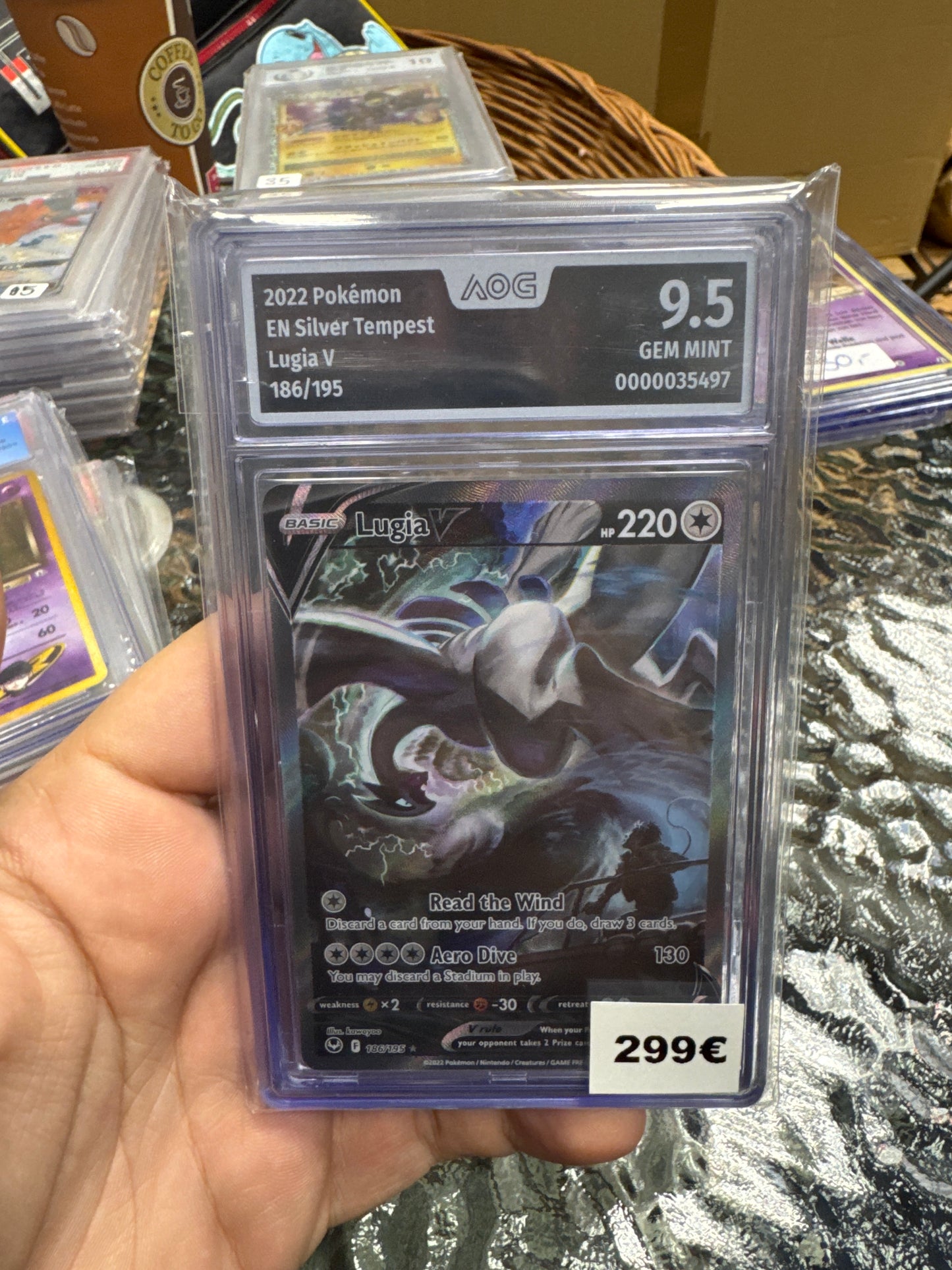 Pokemon Lugia V Alt Art Silver Tempest AOG 9.5