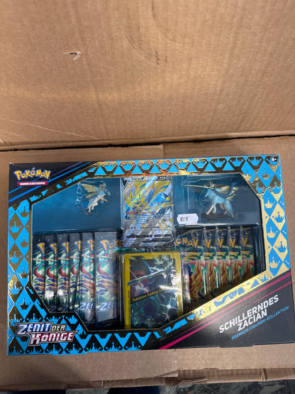 Pokémon Zenit der Könige Schillerndes Zacian Premium-Figur-Kollektion Box