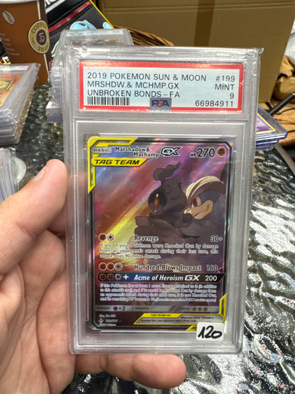 Marshadow Machamp GX Tag Team PSA 9