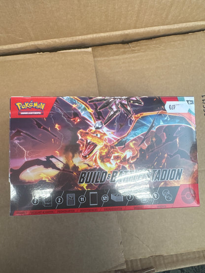 Pokémon Box Karmesin&Purpur Obsidian Flammen Build&Battle Stadion