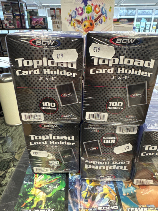 Toploader card holder Standart bcw 100 stk big Packung hüllen top loader