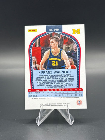 Franz Wagner RC 2021 Panini Chronicles Draft Picks Marquee #149 ROOKIE