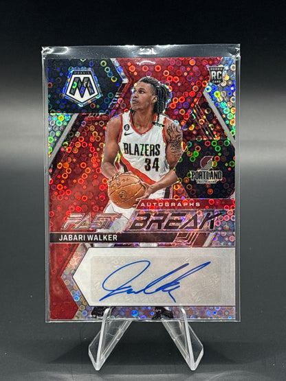 2022-23 MOSAIC JABARI WALKER FAST BREAK ROOKIE AUTO BLUE DISCO 17/25