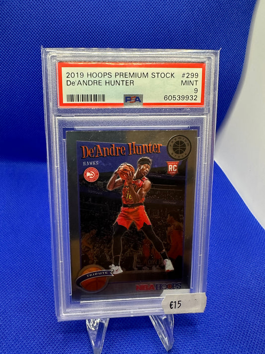 De'Andre Hunter 2019 Hoops Premium Stock PSA 9 NBA