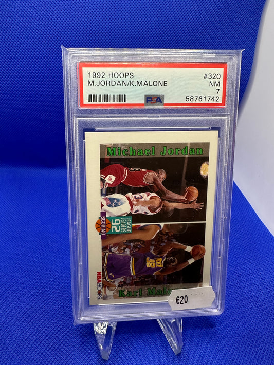 Michael Jordan/Karl Malone 1992 Hoops Psa 7 NBA