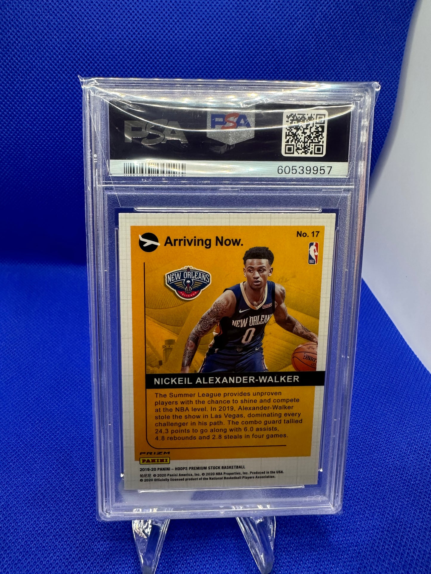 N.Alexander-Walker 2019 Hoops Premium Stock Arriving Now Holo PSA 9 NBA