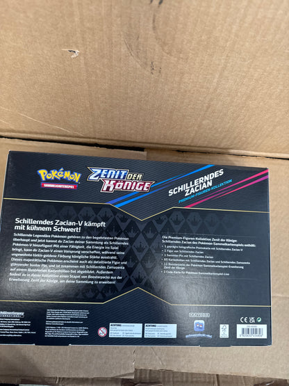 Pokémon Zenit der Könige Schillerndes Zacian Premium-Figur-Kollektion Box