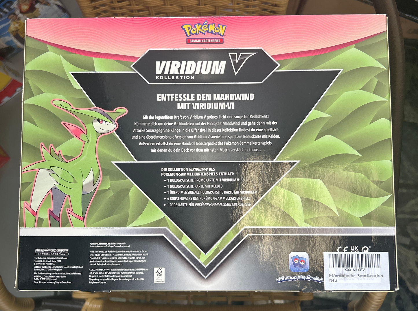 Pokémon Viridium V Kollektion Box