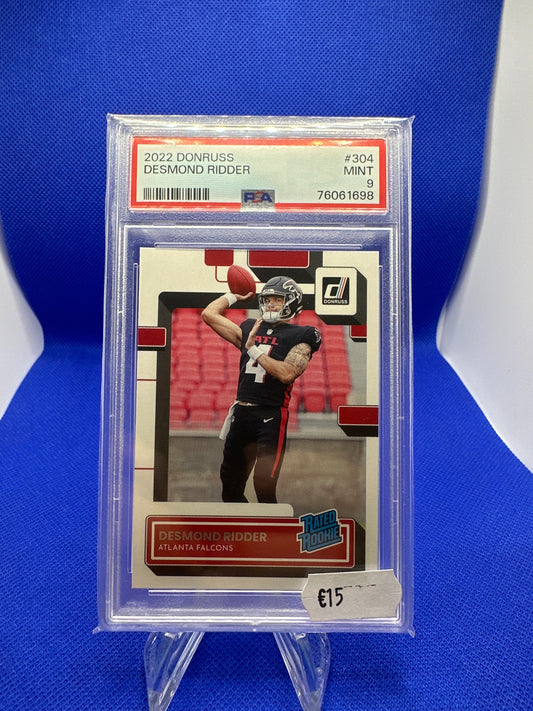 Desmond Ridder 2022 Donruss PSA 9 NFL