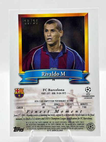 2022-23 Topps Finest Flashbacks UEFA -Rivaldo 19/35